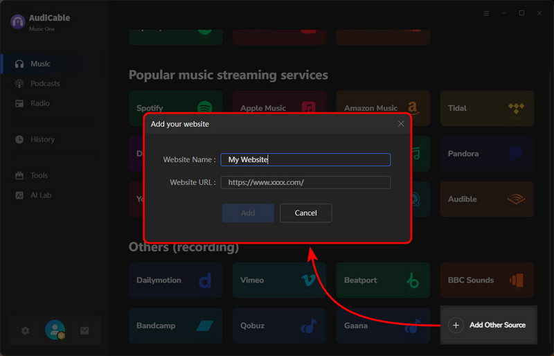 Import Other Music Platform