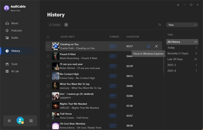 Check Downloaded Spotify Songs