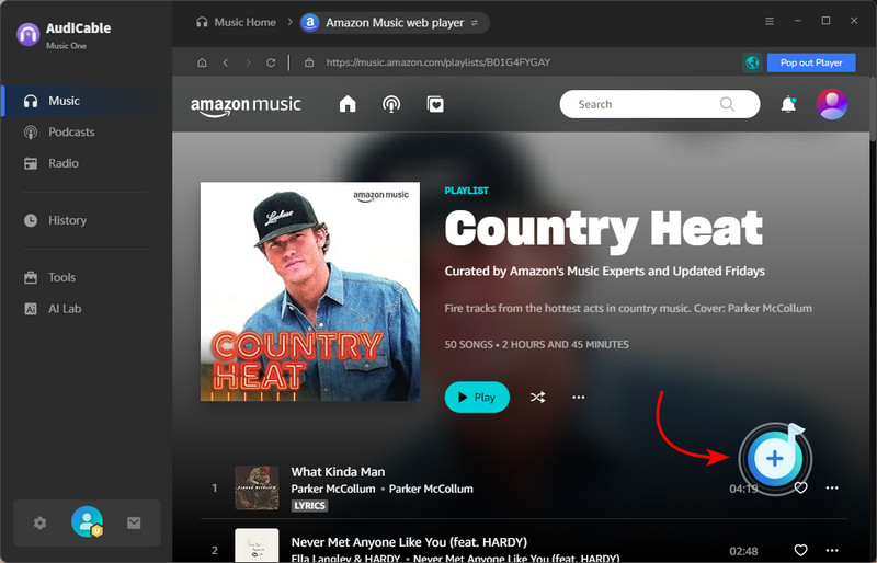 add Amazon Music songs