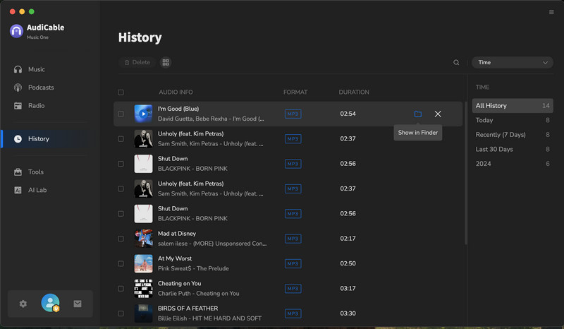 See Apple Music MP3 Tracks