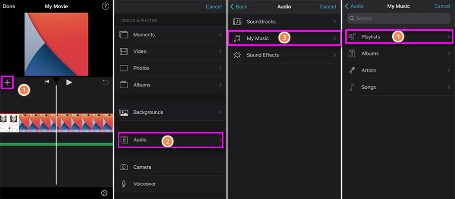 add spotify music to imovie