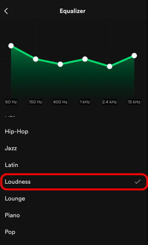 Adjust Equalizer on Phone