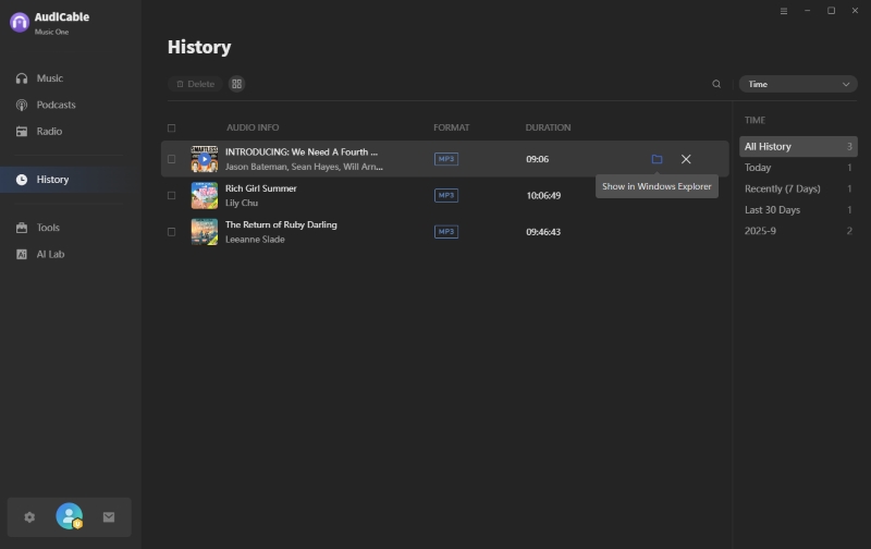 Check Downloaded Amazon Music Podcasts