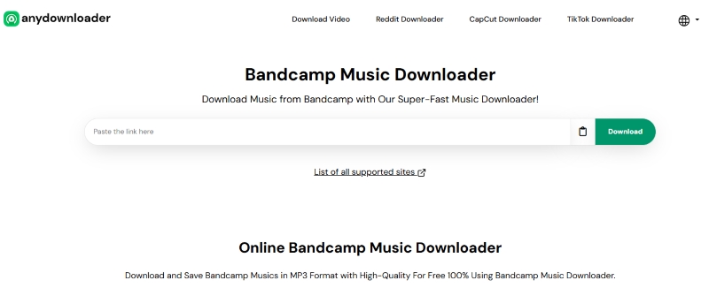 Anydownloader Bandcamp Converter