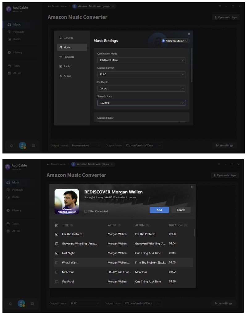 Customize Settings and Add Music Tracks