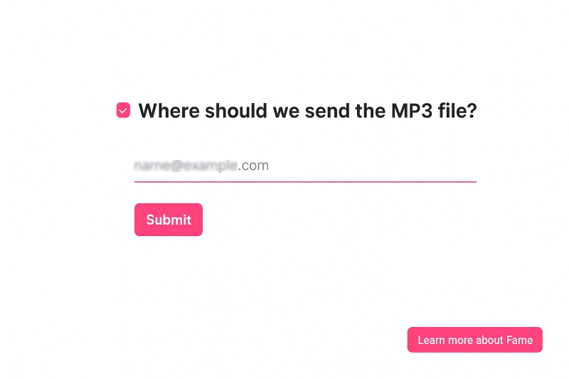Email Adress to Receive Mp3 File
