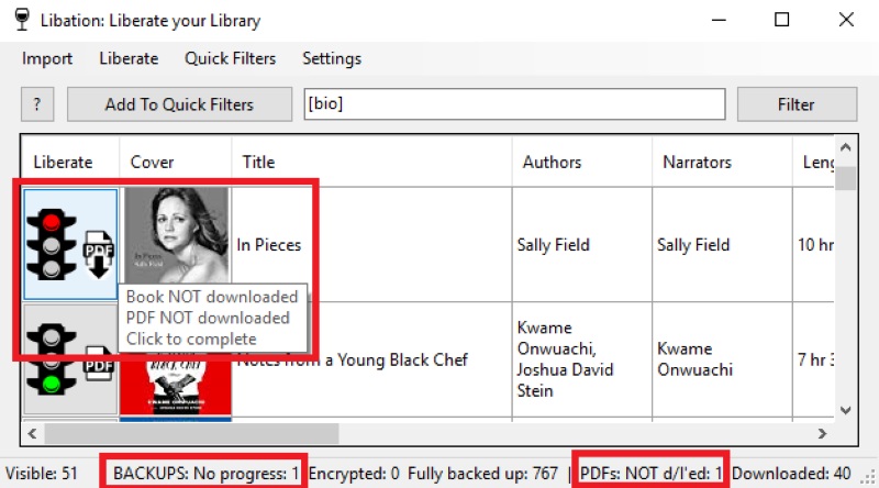 Get Audible books via Libation