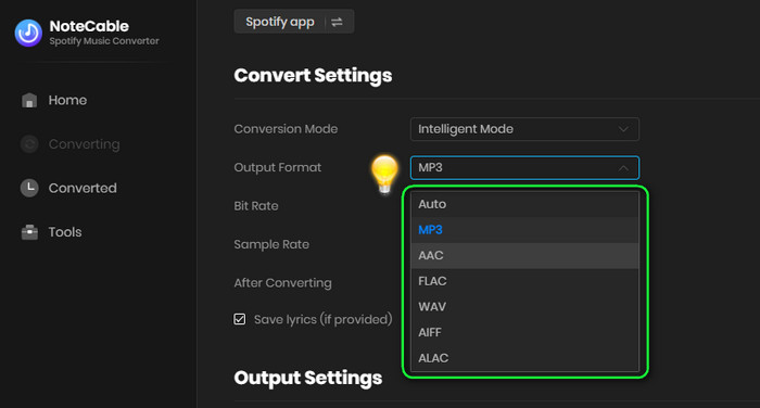 output format