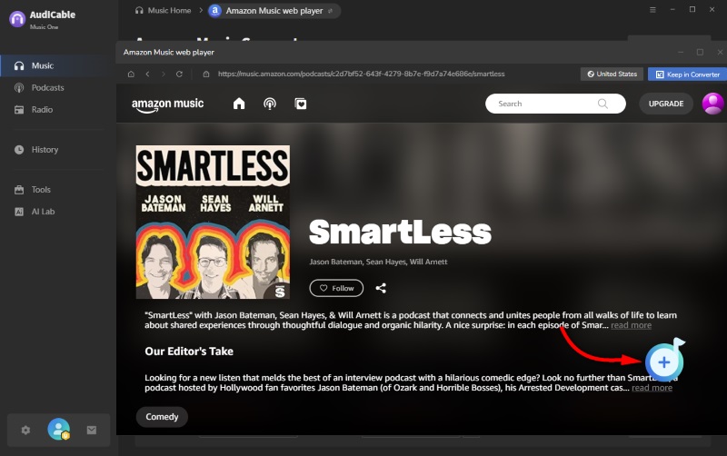Select Amazon Music Podcast