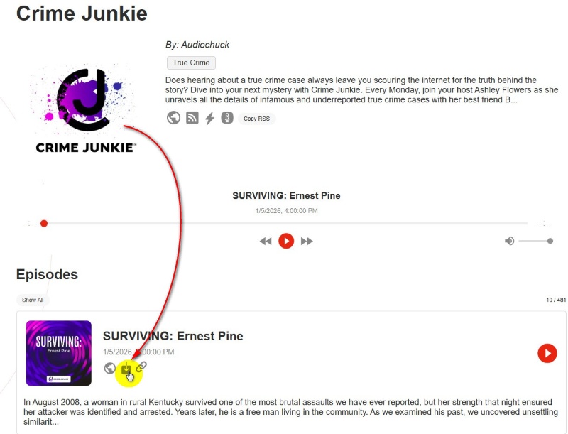 Export Spotify Podcast to MP3 with Podcastindex