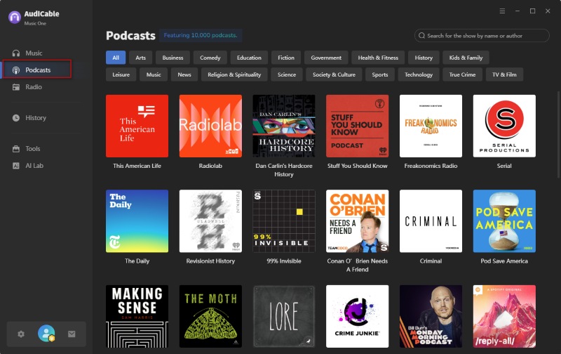 AudiCable Podcast Downloader Free