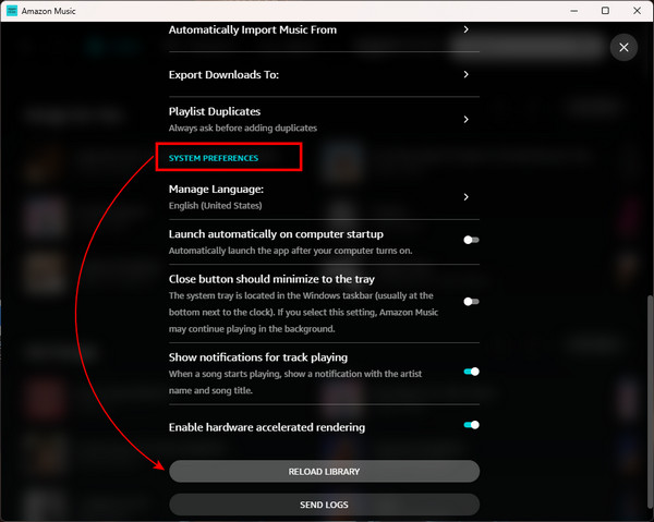 Reload Library for Amazon Music