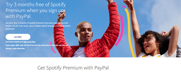 Get Spotify Free Trial via PayPal