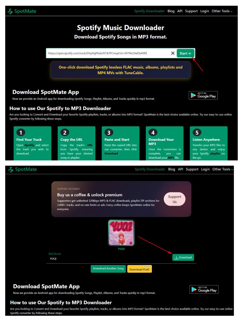 Convert Spotify Songs to MP3 with SpotMate