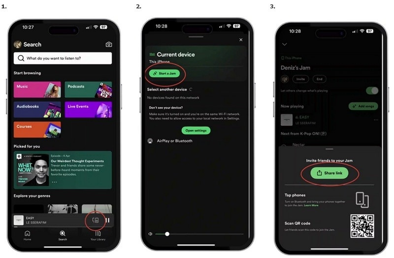 Create A Jam on Mobile Phone