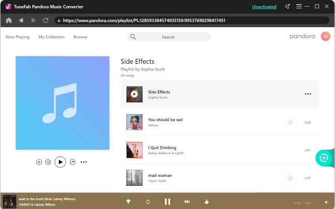 Use Pandora Music Converter
