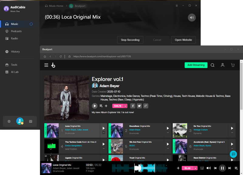 Record Music from Beatport